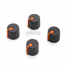 10 Piece 17 * 15mm black orange plastic rubber knob flower / D axis inner hole 6mm WH148 potentiometer adjustment knob 2024 - buy cheap