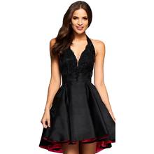 Sexy Backless Dress Casual Deep V Neck Sleeveless Elegant Night Party Dresses 2024 - buy cheap