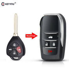KEYYOU Modified Flip Key Remote Car Key Shell For Toyota Camry Avalon Corolla Matrix RAV4 Venza Yaris 4 Buttons Uncut Blade Case 2024 - buy cheap