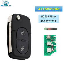 2 botões de controle remoto chave fob 1j0 959 753 a para-vw passat golf mk4 1998-2000 433mhz com chip id48 4d0 837 231 r para-audi 2024 - compre barato