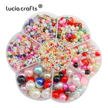 Lucia Crafts   2/3/4/5/6/8/10mm ABS Imitation Half Round Pearl Beads DIY Jewelry Making Grament Shoes Bag Decor F0517 2024 - buy cheap