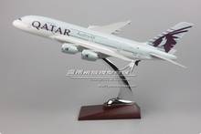36 см металлическая модель самолета из сплава Air QATAR Airways A380 Airplane модель Катара Airbus 380 2024 - купить недорого