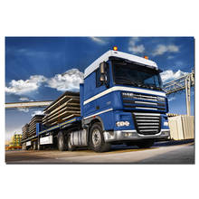 Azul daf xf105 cartaz tela de pintura para decoração de casa arte de parede imagem para sala de estar 2024 - compre barato