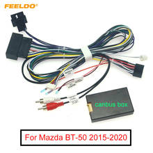 Feeldo-chicote elétrico para carro canbus, 16 pinos, android, com adaptador para instalação de fio estéreo, para mazda 2024 - compre barato