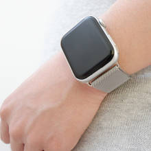 Миланская петля браслет из нержавеющей стали ремешок для Apple Watch серии 1 2 3 42 мм 38 мм металлический ремешок для iwatch 4 5 40 мм 44 мм 2024 - купить недорого