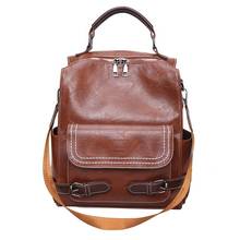 Роскошный дизайнерский женский рюкзак, тренд, Большая вместительная Студенческая школьная сумка, высококачественный кожаный дорожный рюкзак, сумка на плечо, новинка 2024 - купить недорого