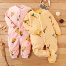 PatPat 2020 New Winter Baby Fruit Fleece Jumpsuit for Baby Unisex Clothes 2024 - buy cheap