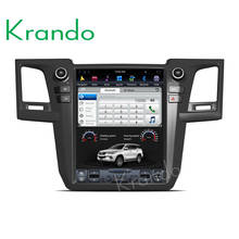 Krando Android 9,0 4G 32G 12,1 "Тесла вертикальный экран Автомобильный мультимедийный аудио плеер GPS для Toyota fortuner Revo 2012-2015 2024 - купить недорого