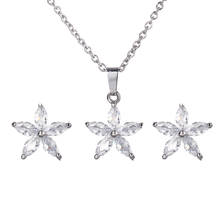 Bettyue Simple Star Appearance Design White Color Noble Necklace And Earring Women&Girls Fashion Statemen Zirconia Ornament 2024 - buy cheap