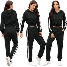 Women Casual Tracksuit Sportswear Sets 2020 Patchwork Hoodies Sweatshirt And Sweatpant Two Piece Set Spring Autumn Jogger Suit 2024 - buy cheap