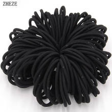 100Pcs/Lot NEW Rope Elastic Hair Ties 4mm/2mm Thick Hairbands Girl's Headbands Girls DIY Accessories Headwear 2024 - buy cheap