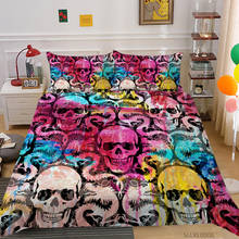 Fanaijia Skull Bedding Set king Size Sugar Skull Duvet Cover Set with Pillowcase twin Full queen beds Comforter Set 2024 - buy cheap