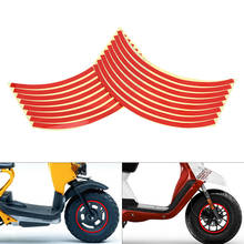 12 Inches 16 Strips Wheel Stickers Ring Sticker Auto Decals Tire Reflector Stickers Reflective Rim Tape for Motorcycle hot sale 2024 - buy cheap