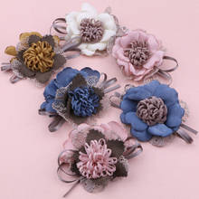 Classical Fabric Flower Patch Sticker Girl Hair Jewelry DIY headband Headwear Garment Ornament Accessories Floral Stickers 2pcs 2024 - buy cheap