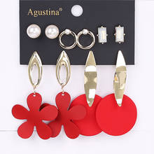 Agustina 2021 women Set earrings fashion jewelry drop earrings Set acrylic earrings long earring boho Dangle earings geometry 2024 - buy cheap