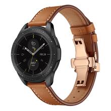 Pulseira substituível de 20mm, pulseira de couro para pulseira garmin vivoactive 3/vivomove hr, para samsung galaxy watch 3 41mm/pé 3/chão/ 2024 - compre barato