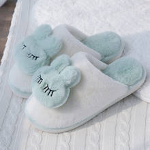 Cute Bunny Home Fur Slipper For Women Warm Plush Winter Bedroom Couples Shoes House Girls Rabbit Furry Women Slippers  MTX38 2024 - buy cheap