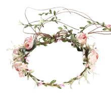 Mulheres hairband elegante flor hairband coroa para festa noiva casamento praia ornamento presente feminino acessório de cabelo 2024 - compre barato
