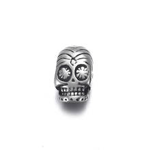 Stainless Steel Skull Bead Spacer Polished 2mm Hole Beads Metal Charms DIY Bracelet Jewelry Making Accessories 2024 - buy cheap