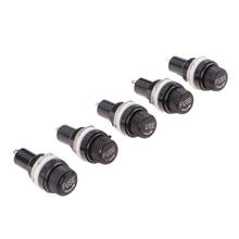 5 Pcs Panel Mounted Screw Glass 35x5mm Fuse Holder Black For 5x20mm Fuses Car Truck Boat 10A/250V & 15A/125V 2024 - buy cheap