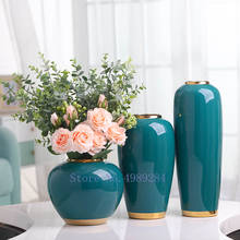 Creative Nordic ceramics Gold Retro vase Flower arrangement Hydroponics Modern home living room tabletop decoration wedding vase 2024 - buy cheap