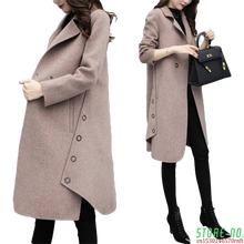 2021 New Autumn Winter Coat Women High Quality Wool Blend Cardigan Jacket Coat Oversize Long Trench Coat Outwear Wool Coat Women 2024 - buy cheap