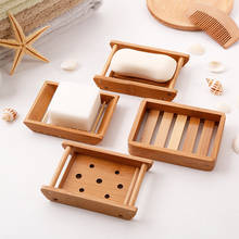 Japanese-style Natural Wooden Bamboo Soap Dish Wooden Soap Tray Soap Rack Plate Box Container for Bath Shower Plate Bathroom 2024 - buy cheap