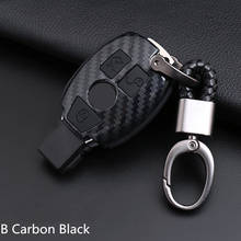 Carbon Fiber Silicone Key Case Cover Bag For Mercedes Benz A180 A200 A260 W203 W210 W211 AMG W204 C E S CLS CLK CLA SLK Classe 2024 - buy cheap
