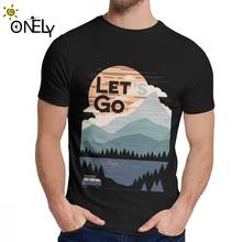 Camiseta de algodón puro para hombre, camisa Popular clásica de cuello redondo, estilo Retro, Let Go Mountain Walk 2024 - compra barato
