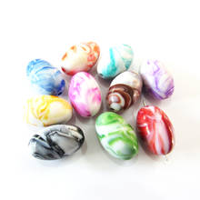 27mm*17mm 90pcs/bag Oval Double Color Chunky Jewelry Beads /DIY Finding/Hand Made Beads 2024 - buy cheap