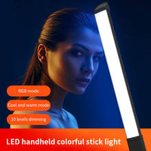 Varita de luz LED RGB de mano, palo de luz de fotografía recargable de colores, 1000 lúmenes, 3200-5600K, lámpara para grabar fotos y vídeos 2024 - compra barato