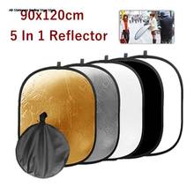 Reflector de Fotografía 5 en 1, accesorios de estudio fotográfico con bolsa de transporte, portátil, multidisco, ovalado plegable 2024 - compra barato