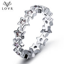 LOVR-anillo de compromiso con forma de estrella para mujer, sortija llamativa, de cristal, elegante, para boda, oferta, 2020 2024 - compra barato