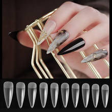 504 Pcs/box Full Cover Fake Nail Artificial Press on Long Ballerina Clear False Coffin Pointed Nails Art Tips Manicure Tools 2024 - buy cheap