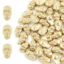 100Pcs Plastic Skull Spikes Gold Rivets Punk Rock Studs And Spikes For Clothes CCB Sew Leather Riveting DIY Shoes/Hats 2024 - buy cheap