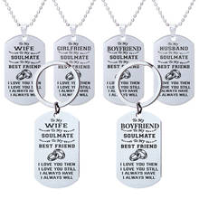 Family Pendant Necklace Retirement To My Son Dad Love Husband Wife Lover Grandpa Brother Friend Stainless Steel Necklaces 2024 - buy cheap