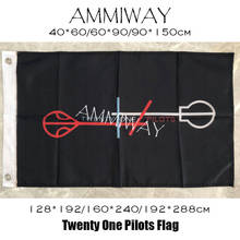 Флаги и баннеры AMMIWAY «Twenty One Pilots» любых размеров, альтернативные украшения в стиле хип-хоп, полиэфирные уличные одинарные и двойные флаги на заказ 2024 - купить недорого