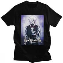 Camiseta death parade decim 100% algodão, camiseta casual manga curta japonesa manga anime camisetas gráficas roupas presente 2024 - compre barato