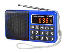 L238-altavoz multibanda SW/AM/FM, receptor de Radio Digital portátil, Radio estéreo con pantalla LED, compatible con tarjeta TF de 16GB, regalo 2024 - compra barato