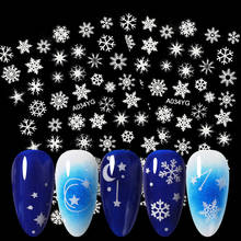 Pegatinas 3D de diseño de nieve de fuego, 1 hoja, pegatinas artísticas de uña EZA negra, transferencia de imagen para uñas, manicura, puntas deslizantes 2024 - compra barato