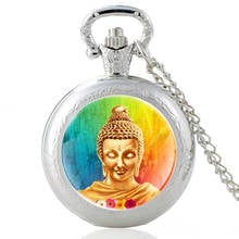 Classic Buddha Statue Design Vintage Quartz Pocket Watch Men Women High Quality  Pendant Necklace Hours Clock Gifts 2024 - buy cheap