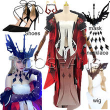Disfraz de Anime Genshin Impact NPC para mujer, conjunto completo para fiesta, Cosplay, peluca, zapatos, accesorios 2024 - compra barato