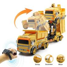 RC Transform Car Robot Toy Dump Truck Excavator Gesture Remote Control Gift Toys for Kids Toys for Boys GW130 VS Dropship 2024 - buy cheap