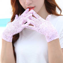 1Pair Female Sexy Lace Driving Gloves Spring And Summer Women's Thin Lace Sunscreen Gloves Lady's Short UV Protection Gloves 2024 - buy cheap