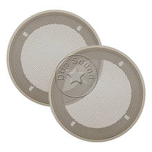 Grade para caixa de som decorativa, círculo decorativo, rede de conversão para proteção de malha de metal, 142mm # beige1 2024 - compre barato