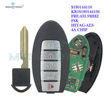 Remtekey S180144110 5 button 433mhz 4A chip KR5S180144106 285E3-6FL7B Smart car key for Nissan Rogue 2017 2018 2024 - buy cheap