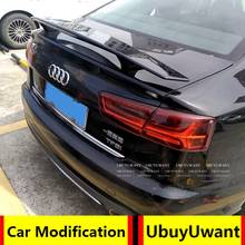 Car Lip Spoiler Universal For All Sedan Car ABS Plasitc Primer Color Rear Trunk Tail Wing For AUDI C7 A6 2012-2018 2024 - buy cheap