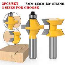 2pc 8MM 1/2" 12MM Shank 120 Degree Chisel Groove Woodworking Cutter Tools Router Bit Set Wholesale Price 2024 - buy cheap