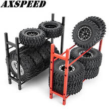 Rc pneus de carro rack metal rodas pneus prateleira pneus armazenamento titular para 1/10 rc rock crawler wraith 90018 scx10 d90 trx4 rc peças 2024 - compre barato