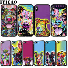Cute Pitbull Dogs Pop Art Soft Silicone Cover Case for iPhone 12 Mini XR X XS 11 Pro Max 10 6 6S 7 8 Plus 5S SE  2024 - buy cheap